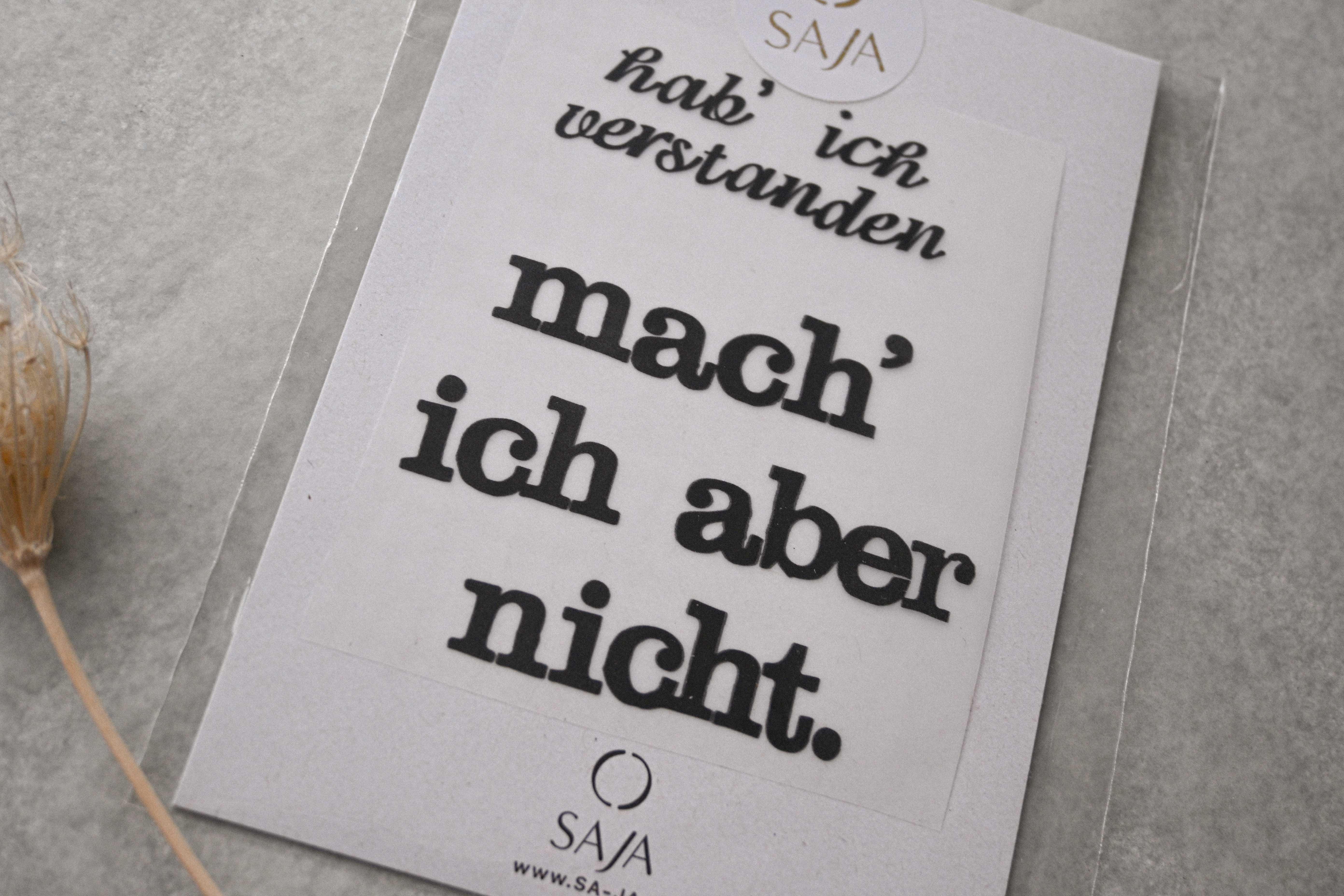 Bügelbild "Hab´ ich verstanden, mach´ ich aber nicht"