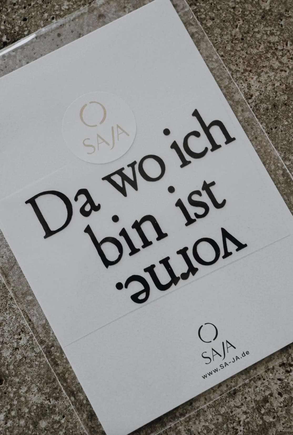 Bügelbild "Da wo ich bin ist vorne"